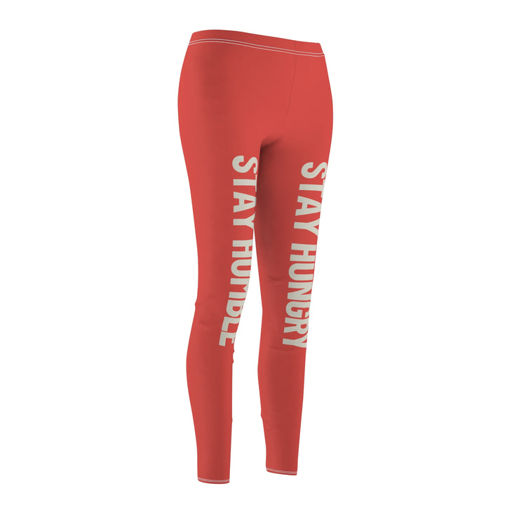 Motivational Women's Leggings - Stay Hungry Stay Humble, Workout Pants, Fitness Apparel, Activewear, Casual Leggings