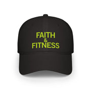 Faith & Fitness Low Profile Baseball Cap, Inspirational Hat for Gym Lovers, Motivational Gift for Athletes, Casual Wear, Fitness Accessories