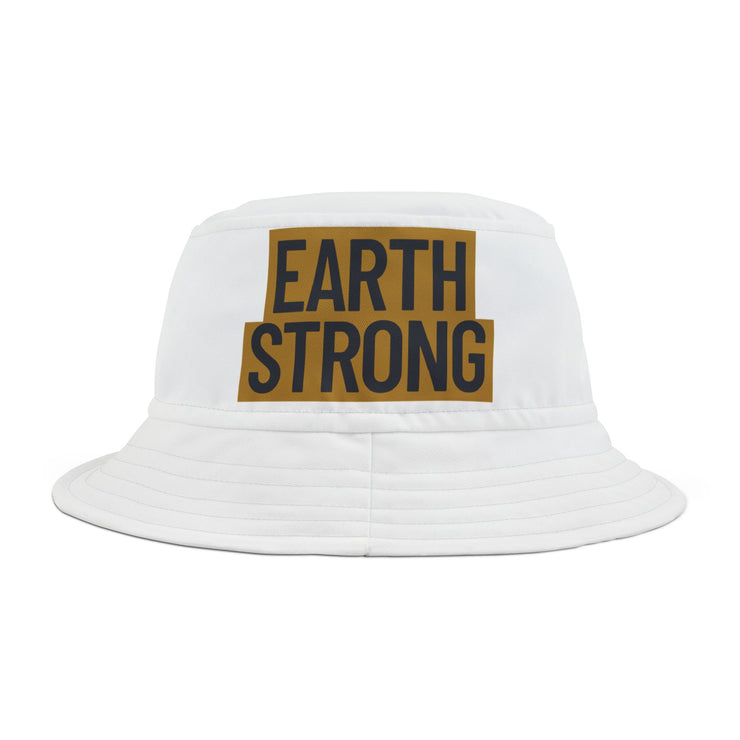 Earth Strong Bucket Hat | Eco-Friendly Sun Protection, Stylish Accessory, Perfect for Summer, Beach Days, Festivals