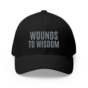 Inspirational Embroidered Cap, Wounds to Wisdom Hat, Gift for Self-Improvement, Motivational Accessories, Inspiring Headwear