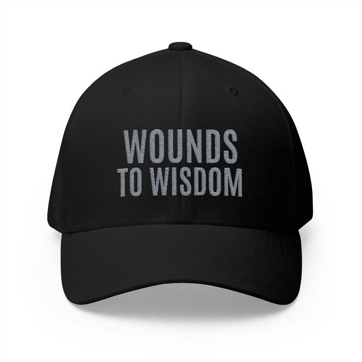 Inspirational Embroidered Cap, Wounds to Wisdom Hat, Gift for Self-Improvement, Motivational Accessories, Inspiring Headwear