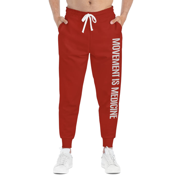 Movement is Medicine Comfortable Athletic Joggers for Active Lifestyles, Sportswear, Travel Pants, Gym Bottoms, Casual Jogging Trousers