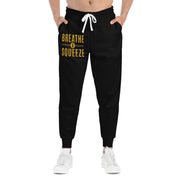 Breathe & Squeeze Athletic Joggers, Motivational Joggers, Fitness Pants, Workout Gear, Sportswear, Gym Apparel