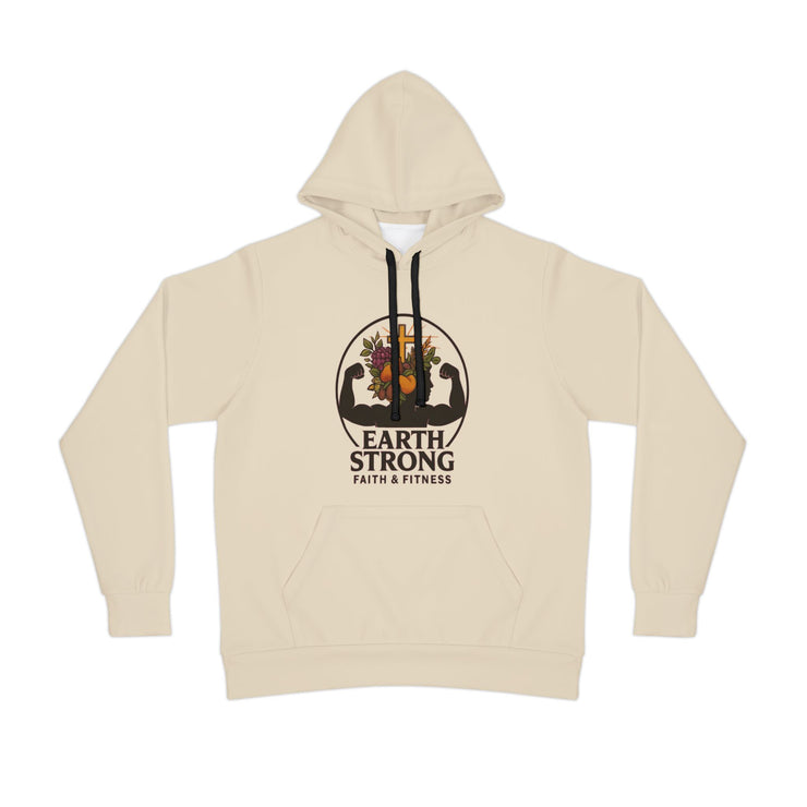 Earth Strong Athletic Hoodie | Fitness Motivation, Faith & Workout Gear, Gift for Athletes, Inspirational Hoodie