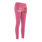 Fun & Fierce Women's Leggings - 1% Human 99% Beast, Casual Wear, Workout Gear, Fitness Fashion, Lounge Pants, Gift Idea