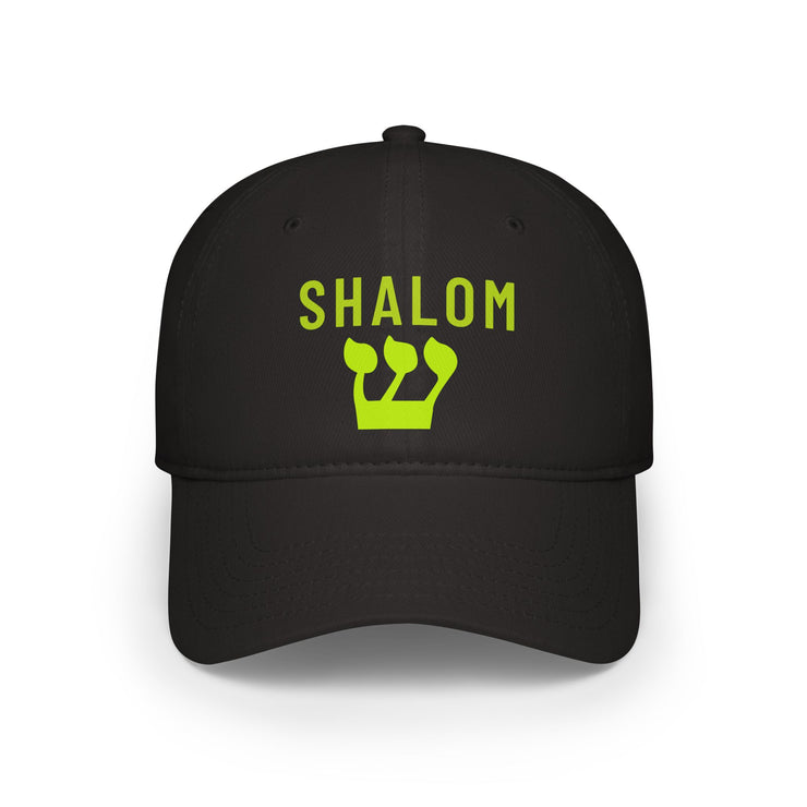 Shalom Low Profile Baseball Cap, Adjustable Hat, Casual Wear, Faith-Based Gift, Everyday Accessory, Stylish Religious Cap
