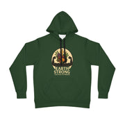 Earth Strong Athletic Hoodie - Empowering Activewear, Gym Sweatshirt, Nature Lover Gift, Fitness Apparel, Motivational Hoodie