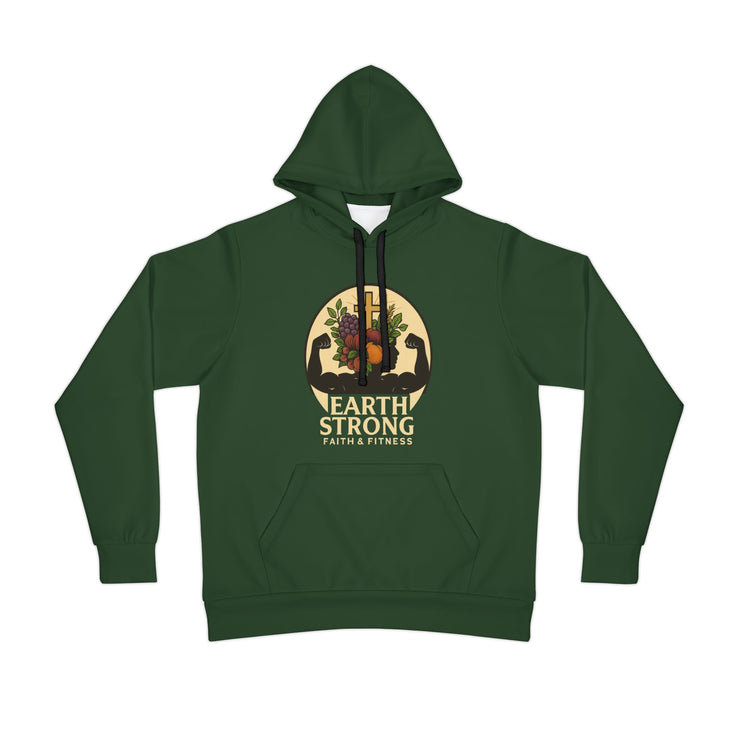 Earth Strong Athletic Hoodie - Empowering Activewear, Gym Sweatshirt, Nature Lover Gift, Fitness Apparel, Motivational Hoodie