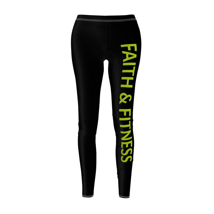 Faith & Fitness Women's Casual Leggings, Motivational Workout Pants, Activewear, Gym Leggings, Yoga Apparel, Fitness Gifts
