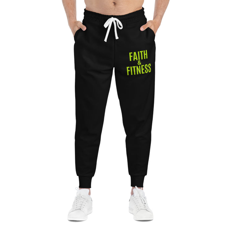 Faith & Fitness Athletic Joggers, Activewear, Sports Pants, Workout Joggers, Fitness Apparel, Exercise Clothing, Gift for Athletes