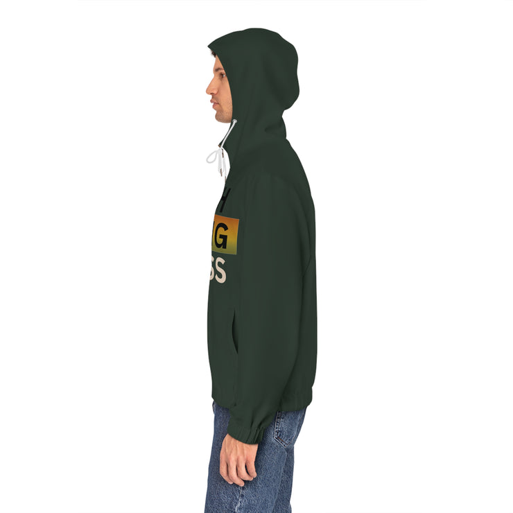 Earth Strong Fitness Hoodie - Men's Full-Zip, Activewear, Sports Jacket, Gym Gear, Eco-Friendly Apparel
