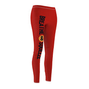 Red Motivational Leggings for Women, Fitness Apparel, Activewear, Workout Leggings, Casual Wear, Gift for Her