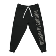 Inspirational Athletic Joggers - 'Wounds to Wisdom' Print, Workout Pants, Casual Loungewear, Gift for Fitness Lovers