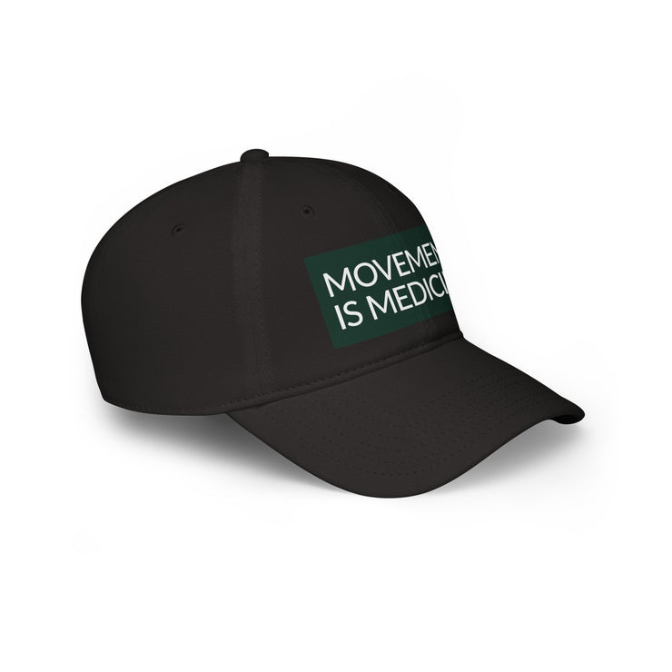 Movement is Medicine Low Profile Baseball Cap, Casual Cap, Sporty Hat, Gift for Active Individuals, Fitness Cap, Everyday Wear
