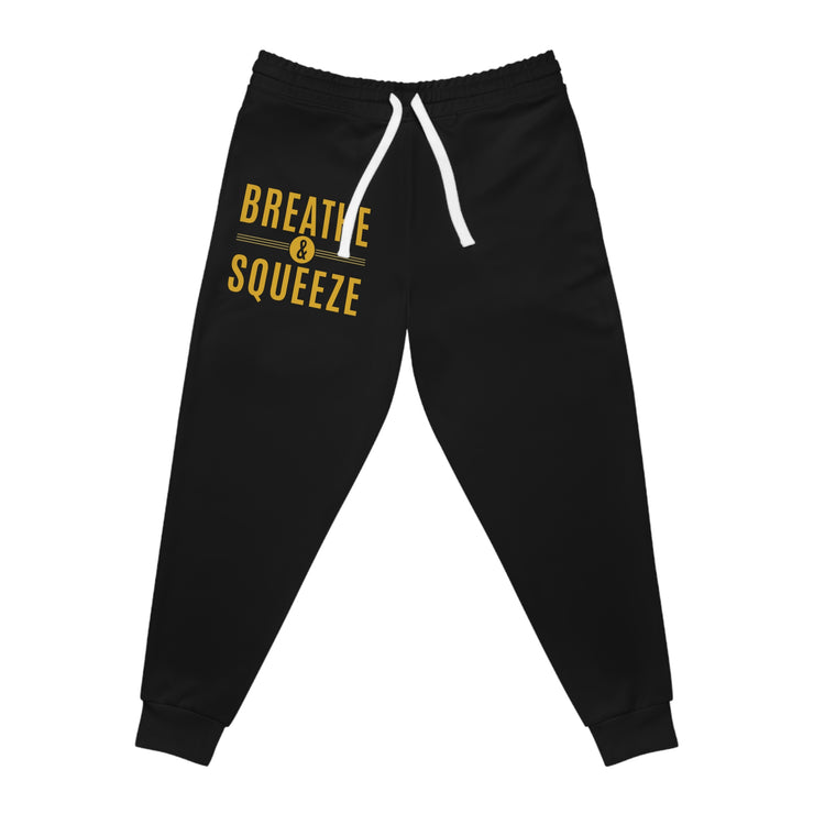 Breathe & Squeeze Athletic Joggers, Motivational Joggers, Fitness Pants, Workout Gear, Sportswear, Gym Apparel