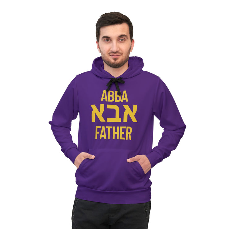 Abba Father Christian hoodie, Alpha Father Athletic Hoodie, Gift for Dad, Sports Hoodie, Birthday Gift, Purple Hoodie