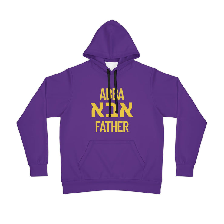 Abba Father Christian hoodie, Alpha Father Athletic Hoodie, Gift for Dad, Sports Hoodie, Birthday Gift, Purple Hoodie