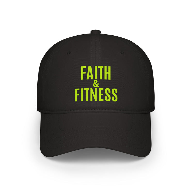 Faith & Fitness High Profile Baseball Cap | Stylish Athletic Hat, Great Gift for Workout Enthusiasts, Outdoor Activities, Faith-Based Events
