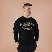 Fitness Long Sleeve Sweatshirt - Stay Hungry Stay Humble Unisex Crewneck
