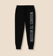 Inspirational Athletic Joggers - 'Wounds to Wisdom' Print, Workout Pants, Casual Loungewear, Gift for Fitness Lovers