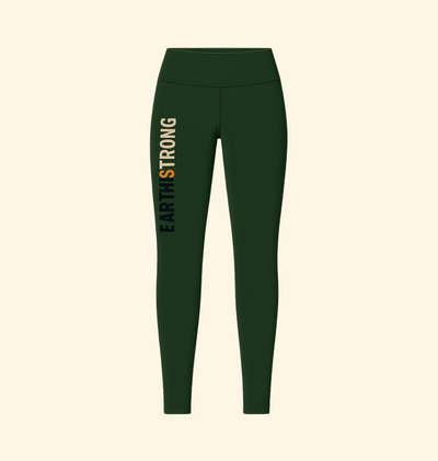 Earth Strong Women's Active Leggings, Motivational Workout Gear, Yoga Pants, Casual Fitness Apparel, Gift for Her, Comfortable leggings
