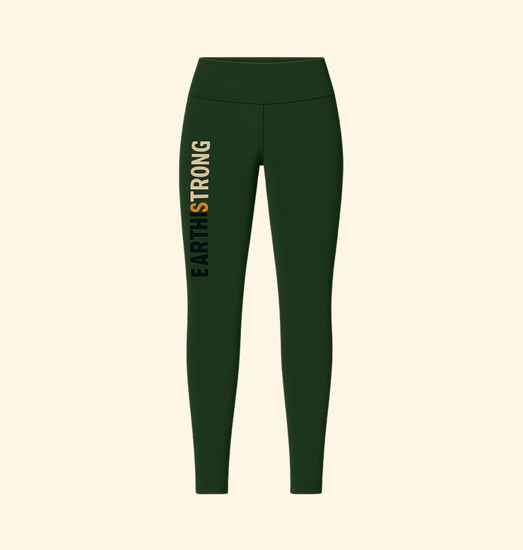 Earth Strong Women's Active Leggings, Motivational Workout Gear, Yoga Pants, Casual Fitness Apparel, Gift for Her, Comfortable leggings