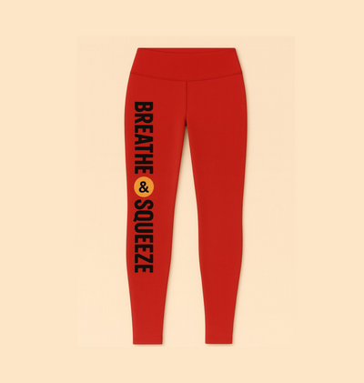 Red Motivational Leggings for Women, Fitness Apparel, Activewear, Workout Leggings, Casual Wear, Gift for Her