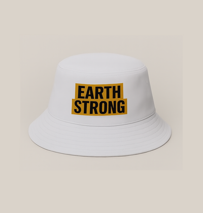 Earth Strong Bucket Hat | Eco-Friendly Sun Protection, Stylish Accessory, Perfect for Summer, Beach Days, Festivals