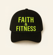 Faith & Fitness Low Profile Baseball Cap, Inspirational Hat for Gym Lovers, Motivational Gift for Athletes, Casual Wear, Fitness Accessories