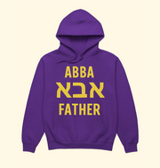 Abba Father Christian hoodie, Alpha Father Athletic Hoodie, Gift for Dad, Sports Hoodie, Birthday Gift, Purple Hoodie