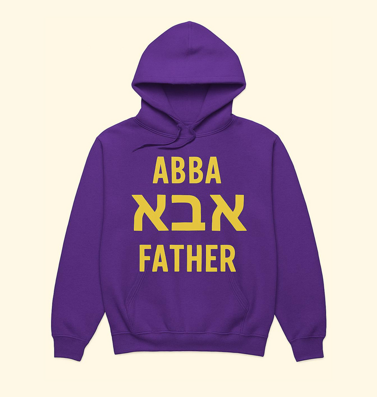 Abba Father Christian hoodie, Alpha Father Athletic Hoodie, Gift for Dad, Sports Hoodie, Birthday Gift, Purple Hoodie