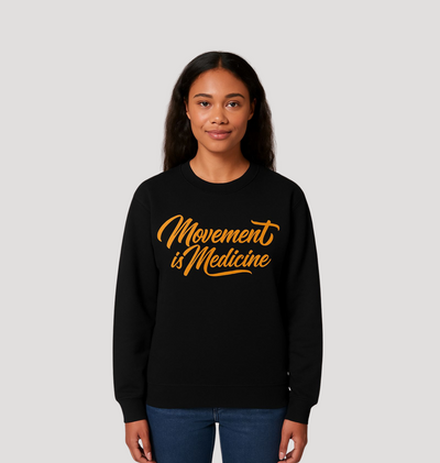 Unisex Crewneck Sweatshirt - Movement is Medicine, Cozy Sweatshirt, Fitness Apparel, Motivational Gift, Unisex Activewear