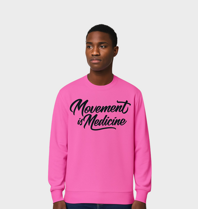 Movement is Medicine Sweatshirt, Motivational Crewneck, Gym Apparel, Gift for Fitness Enthusiasts, Activewear for Men