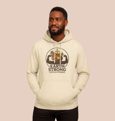 Earth Strong Athletic Hoodie | Fitness Motivation, Faith & Workout Gear, Gift for Athletes, Inspirational Hoodie