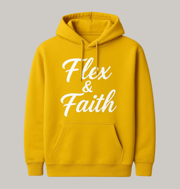 Flex & Faith Athletic Hoodie for Active Lifestyles, Gym Wear, Motivational Gift, Casual Outfit, Workout Fashion