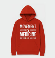Athletic Hoodie with 'Movement is Medicine' Quote, Fitness Gift, Gym Wear, Workout Apparel, Inspirational Hoodie, Exercise Gear