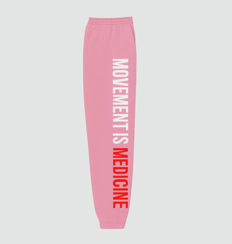 Athletic Joggers with 'Movement is Medicine' Design, Activewear, Fitness Pants, Yoga Trousers, Gym Wear, Casual Loungewear