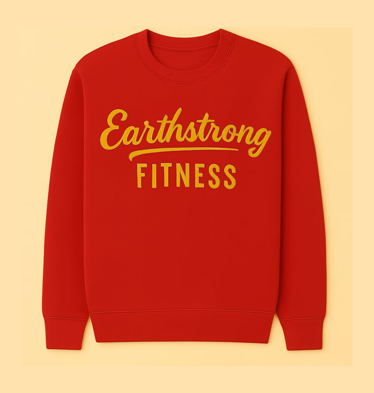 Earthstrong Fitness Men's Crewneck Sweatshirt, Casual Workout Apparel, Gift for Fitness Enthusiasts, Gym Wear, Everyday Comfort