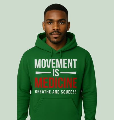 Movement is Medicine Hoodie | Athletic Sweatshirt for Fitness Lovers, Gym Wear, Motivation Apparel, Sports Clothing, Gift for Athletes