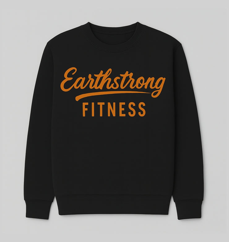 Earthstrong Fitness Men's Crewneck Sweatshirt, Casual Workout Apparel, Gift for Fitness Enthusiasts, Gym Wear, Everyday Comfort
