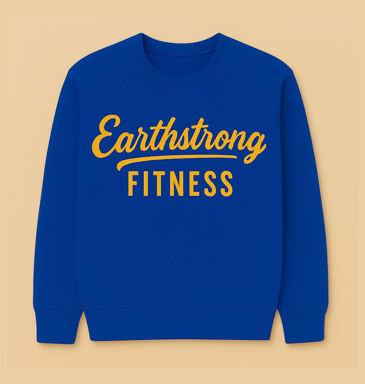 Earthstrong Fitness Men's Crewneck Sweatshirt, Casual Workout Apparel, Gift for Fitness Enthusiasts, Gym Wear, Everyday Comfort