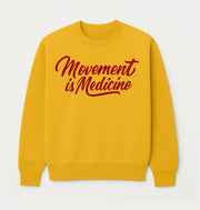 Movement is medicine, Men's Crewneck Sweatshirt, Casual Workout Apparel, Gift for Fitness Enthusiasts, Gym Wear, Everyday Comfort