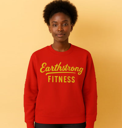 Earthstrong Fitness Men's Crewneck Sweatshirt, Casual Workout Apparel, Gift for Fitness Enthusiasts, Gym Wear, Everyday Comfort
