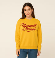 Movement is medicine, Men's Crewneck Sweatshirt, Casual Workout Apparel, Gift for Fitness Enthusiasts, Gym Wear, Everyday Comfort