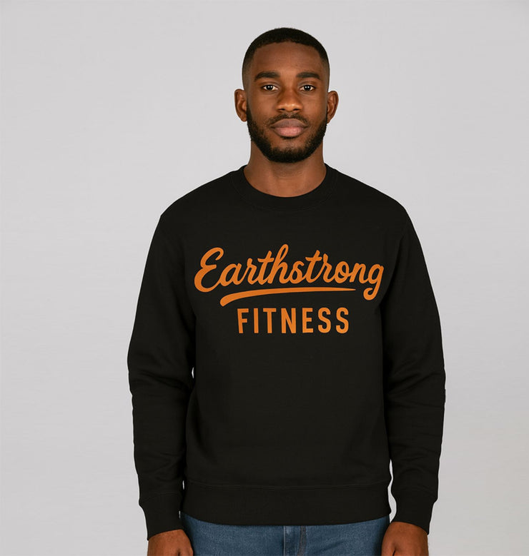 Earthstrong Fitness Men's Crewneck Sweatshirt, Casual Workout Apparel, Gift for Fitness Enthusiasts, Gym Wear, Everyday Comfort