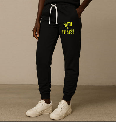 Faith & Fitness Athletic Joggers, Activewear, Sports Pants, Workout Joggers, Fitness Apparel, Exercise Clothing, Gift for Athletes