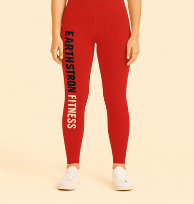 Stylish Fitness Leggings with Earthstrong Design, Yoga Pants, Gym Wear, Athleisure Apparel, Casual Activewear, Summer Fitness Gear
