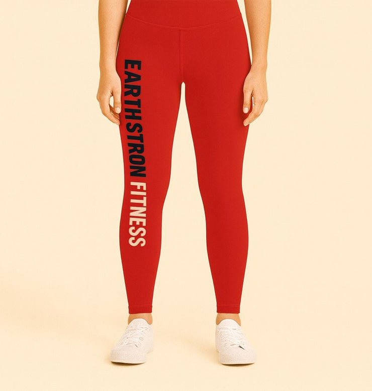 Stylish Fitness Leggings with Earthstrong Design, Yoga Pants, Gym Wear, Athleisure Apparel, Casual Activewear, Summer Fitness Gear