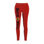 Red Motivational Leggings for Women, Fitness Apparel, Activewear, Workout Leggings, Casual Wear, Gift for Her