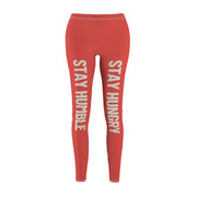 Motivational Women's Leggings - Stay Hungry Stay Humble, Workout Pants, Fitness Apparel, Activewear, Casual Leggings